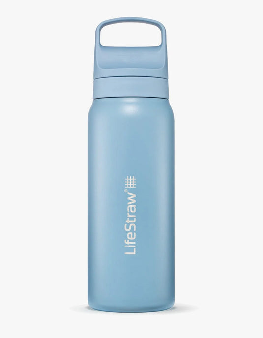 lifestraw 700ml GO Renew Series Stainless Steel Water Bottle (Various Colours) Icelandic Blue By LifeStraw