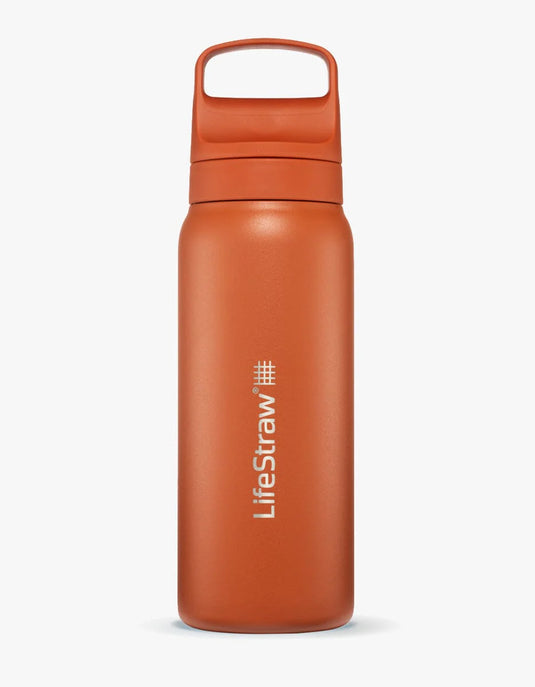 lifestraw 700ml GO Renew Series Stainless Steel Water Bottle (Various Colours) Kyoto Orange By LifeStraw