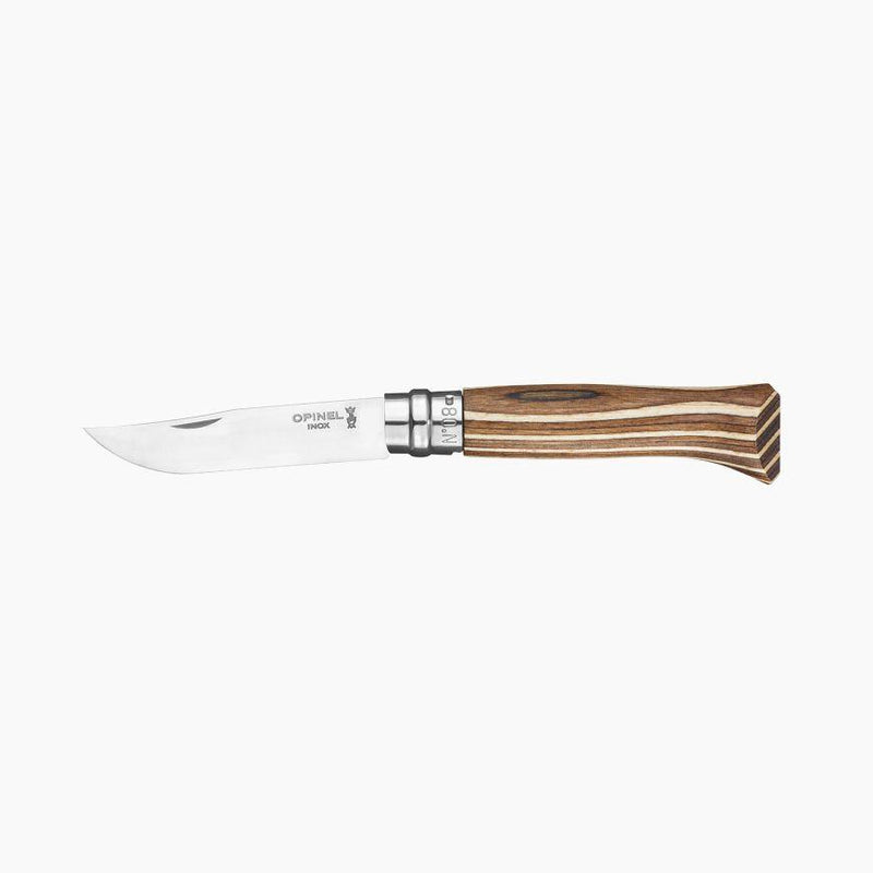 Load image into Gallery viewer, Opinel No.8 Laminated Birch Collection (Various Colours) Brown By Opinel knives
