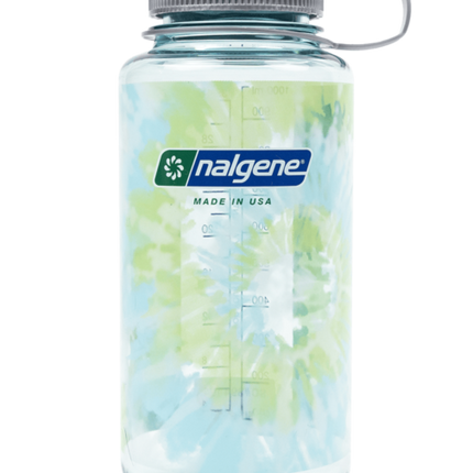 Nalgene 32oz / 1L Wide Mouth Sustain Water Bottle Seafoam with Tie Dye By Nalgene