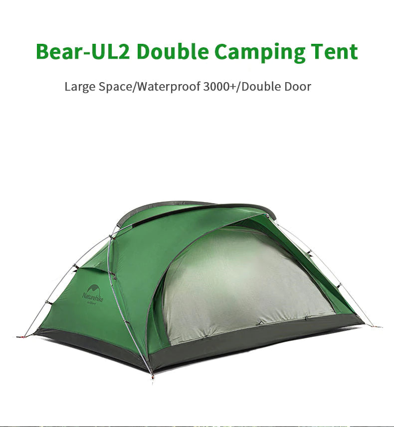 Load image into Gallery viewer, Naturehike Bear-UL2 2 Man Tent (Green) 20D By NatureHike
