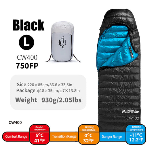 Naturehike Duck Down Sleeping Bag 650g- Various Sizes By NatureHike