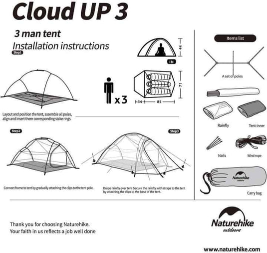 Naturehike Cloud Up 3