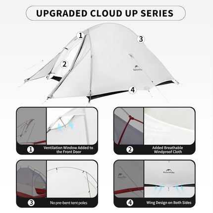 Naturehike Cloud Up Ultralight 1 Person Tent with footprint