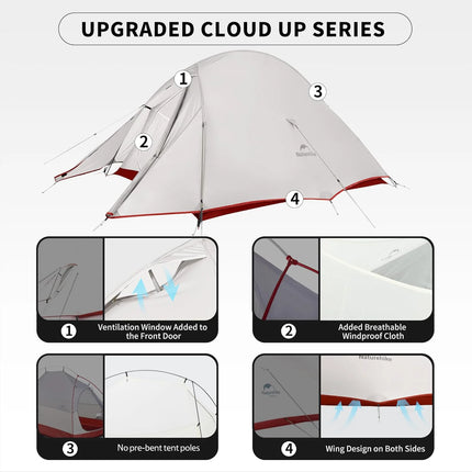 Naturehike Cloud up PRO 2 person ultralight Tent inc footprint