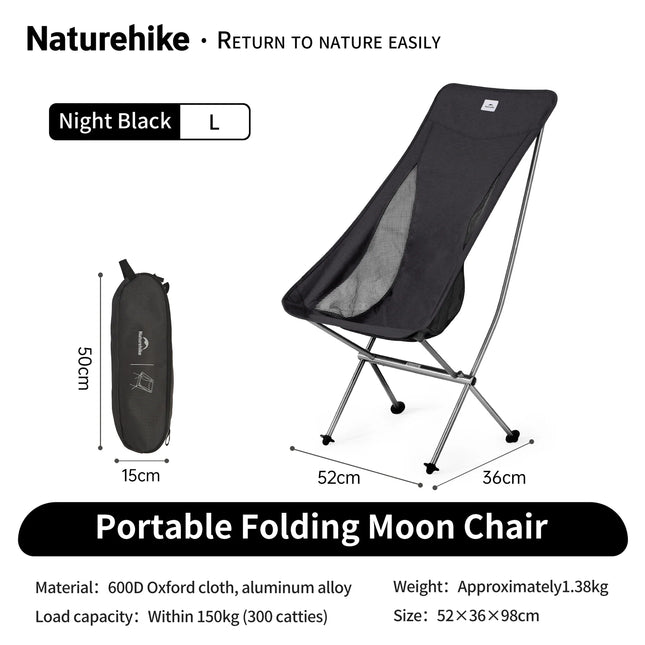Naturehike YL05 Ultralight Portable Camping Chair (low or high back)