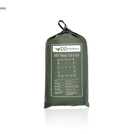 DD 3.5 x 3.5 Olive or Forest Green Tarp Olive Green By DD Hammocks
