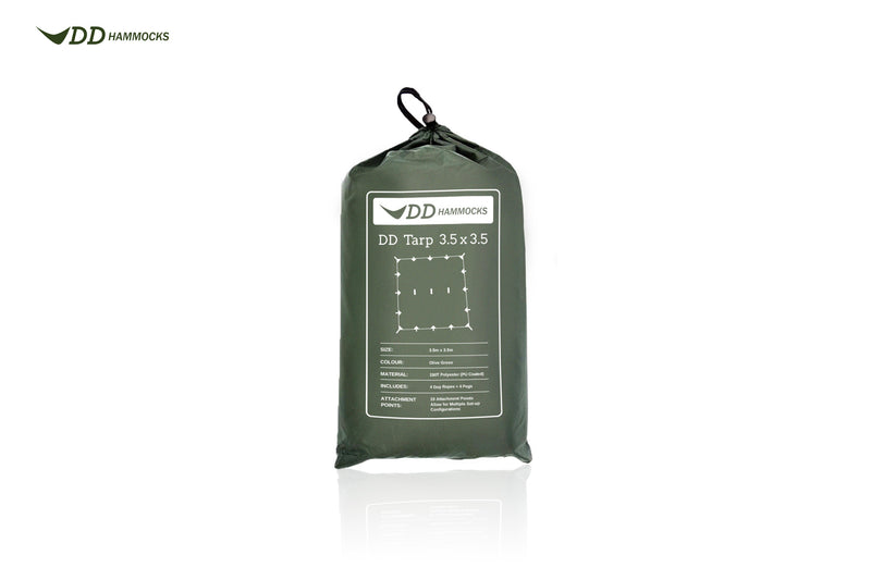 Load image into Gallery viewer, DD 3.5 x 3.5 Olive or Forest Green Tarp Olive Green By DD Hammocks
