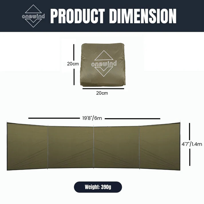 Load image into Gallery viewer, Onewind 6M Camping Windscreen/ Windblocker (With or Without Poles) By Onewind Outdoors
