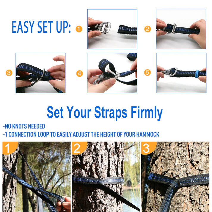 Load image into Gallery viewer, Onewind Hammock Tree Straps - Blue By Onewind Outdoors
