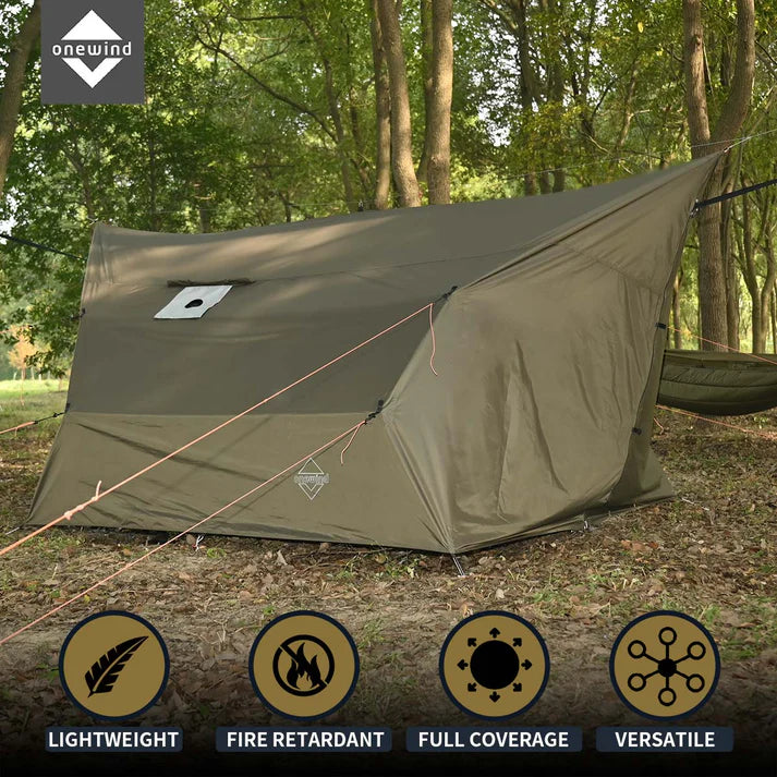 Load image into Gallery viewer, Onewind Penumbra Hot Tent Tarp - Forest Green By Onewind Outdoors
