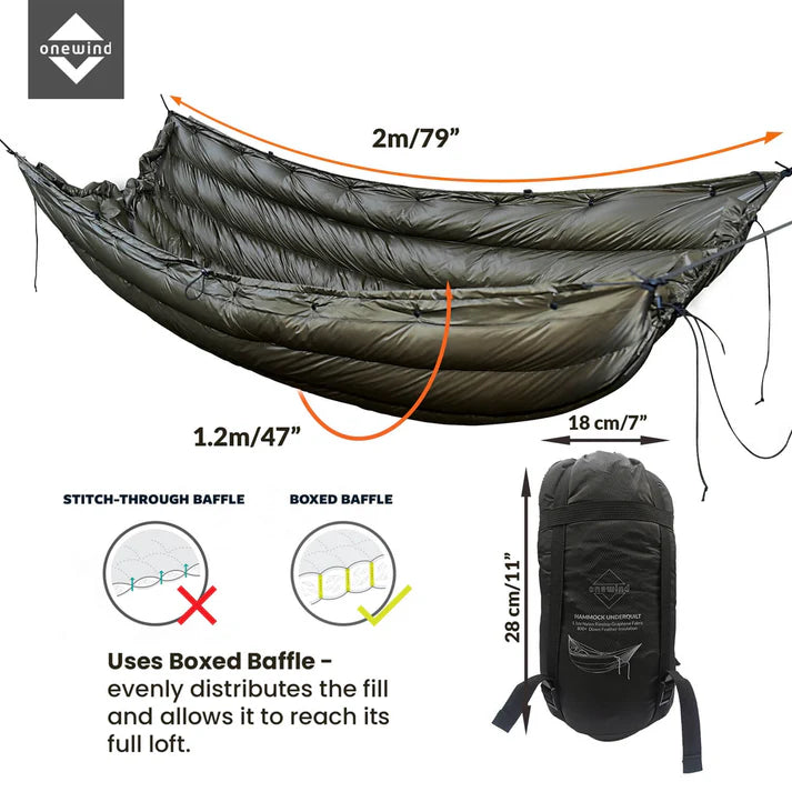 Load image into Gallery viewer, Onewind Solstice Hammock Down Underquilt -6°C - 5°C By Onewind Outdoors
