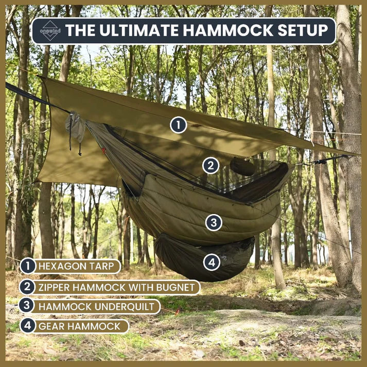 Load image into Gallery viewer, Onewind Tempest 12' Zipper Camping Hammock By Onewind Outdoors
