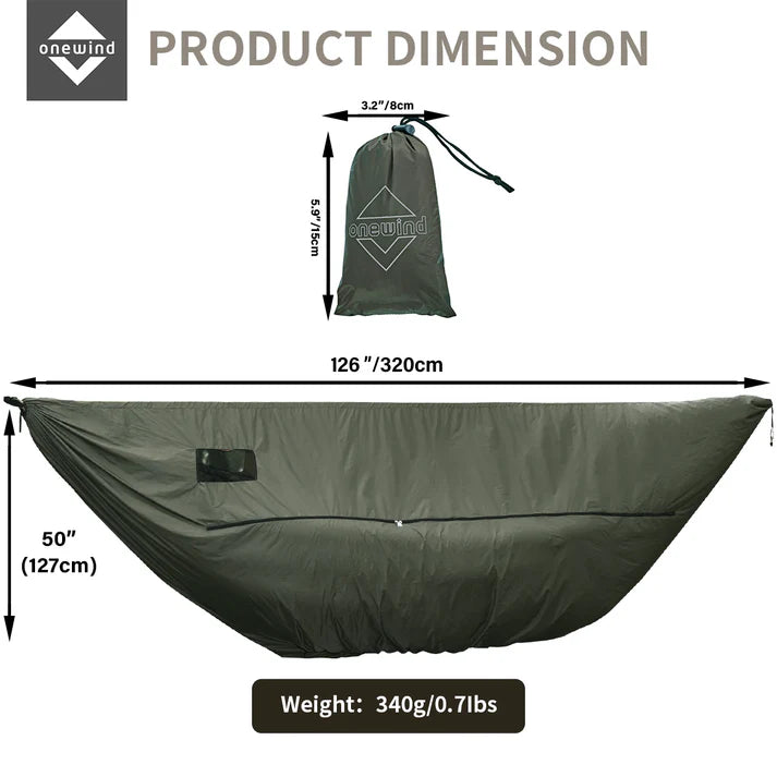 Load image into Gallery viewer, Onewind Zippered Windsock Winter Cover - Green By Onewind Outdoors
