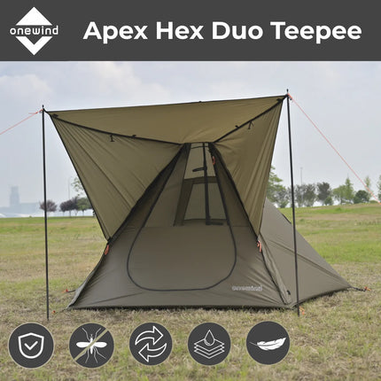 Onewind Apex Hex Duo Teepee Tent Trekking Pole Tent 2 Person