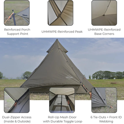 Onewind Apex Hex Duo Teepee Tent Trekking Pole Tent 2 Person