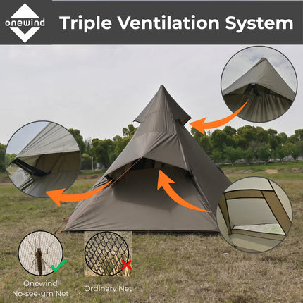 Onewind Apex Hex Duo Teepee Tent Trekking Pole Tent 2 Person