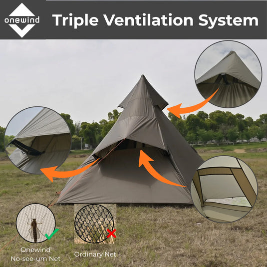 Onewind Apex Hex Duo Teepee Tent Trekking Pole Tent 2 Person By Onewind Outdoors
