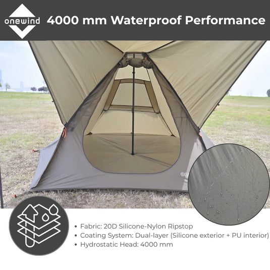 Onewind Apex Hex Duo Teepee Tent Trekking Pole Tent 2 Person By Onewind Outdoors