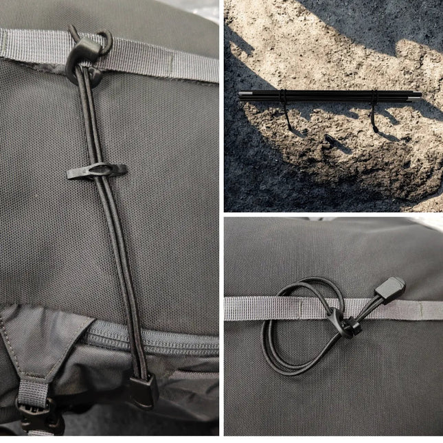 Onewind Elastic Rope Fasteners For Backpack - 6 pack By Onewind Outdoors