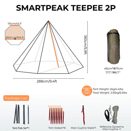 Onewind Smartpeak Teepee 2 person Tent By Onewind Outdoors