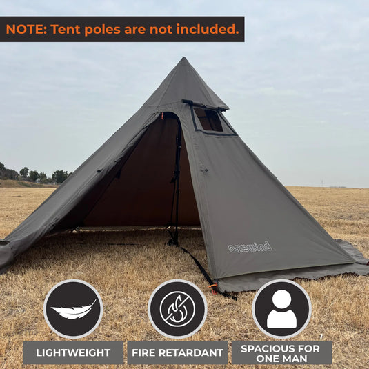 Onewind Summit Solo Teepee Hot Tent with Stove Jack By Onewind Outdoors