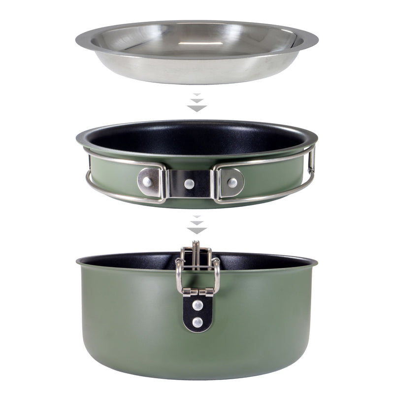 Load image into Gallery viewer, Origin Outdoors Snap-Pack Aluminium Cooking Set By Origin Outdoors
