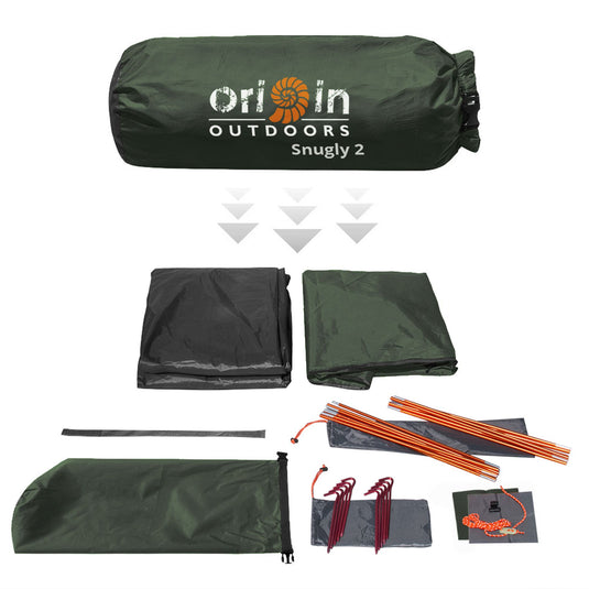 Origin Outdoors Tent 'Snugly' 2 Person By Origin Outdoors