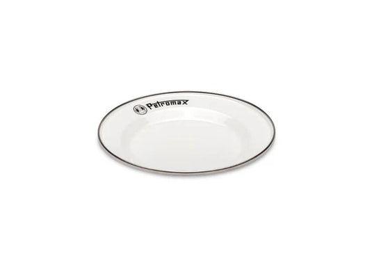 Petromax Set of 2 Enamel Plates - White (Various Sizes) Small By PetroMax