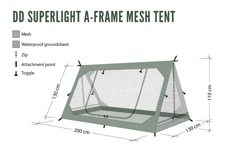 DD Superlight A-Frame Mesh Tent By DD Hammocks