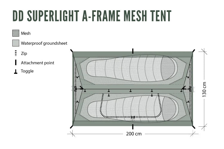 Load image into Gallery viewer, DD Superlight A-Frame Mesh Tent By DD Hammocks

