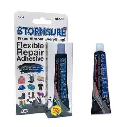 Stormsure Flexible Repair Adhesive (Clear/ Black) Black 1x 15g By StormSure / Stormseal