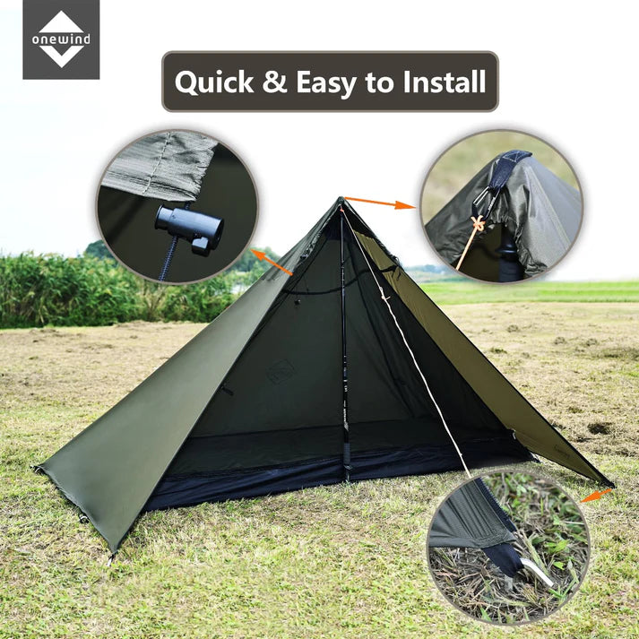 Load image into Gallery viewer, Onewind Solitary Ultralight Single-Topped Cape Shelter By Onewind Outdoors
