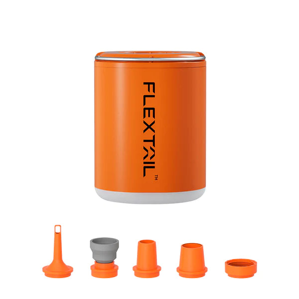 Load image into Gallery viewer, Flextail Tiny Pump 2X 3-in-1 Pump With Camping Lamp Orange By Flextail Gear
