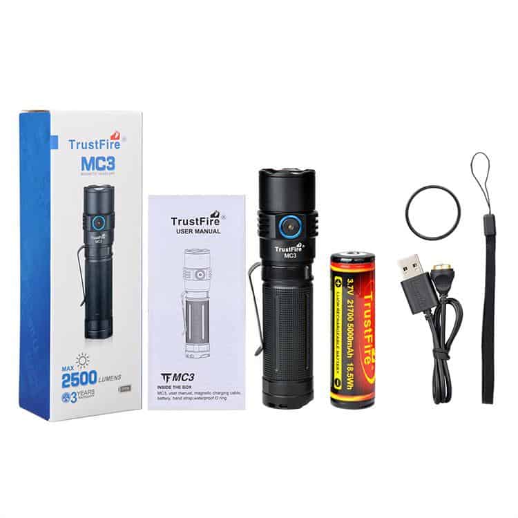 Load image into Gallery viewer, Trustfire MC3 EDC Magnetic Rechargeable Led Flashlight 2500Lumens By Trust Fire
