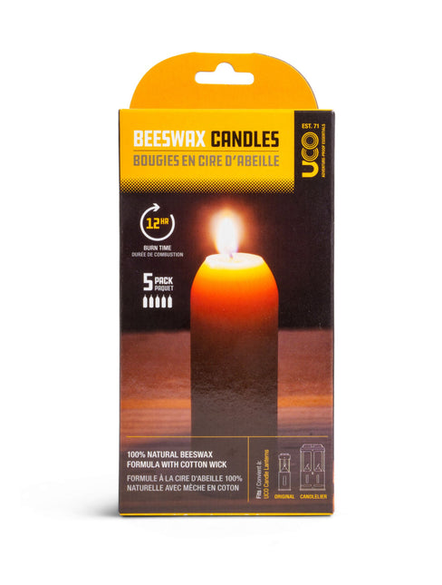 UCO Beeswax 12 Hour Candles (5 Pack)-Wood To Water Outdoors