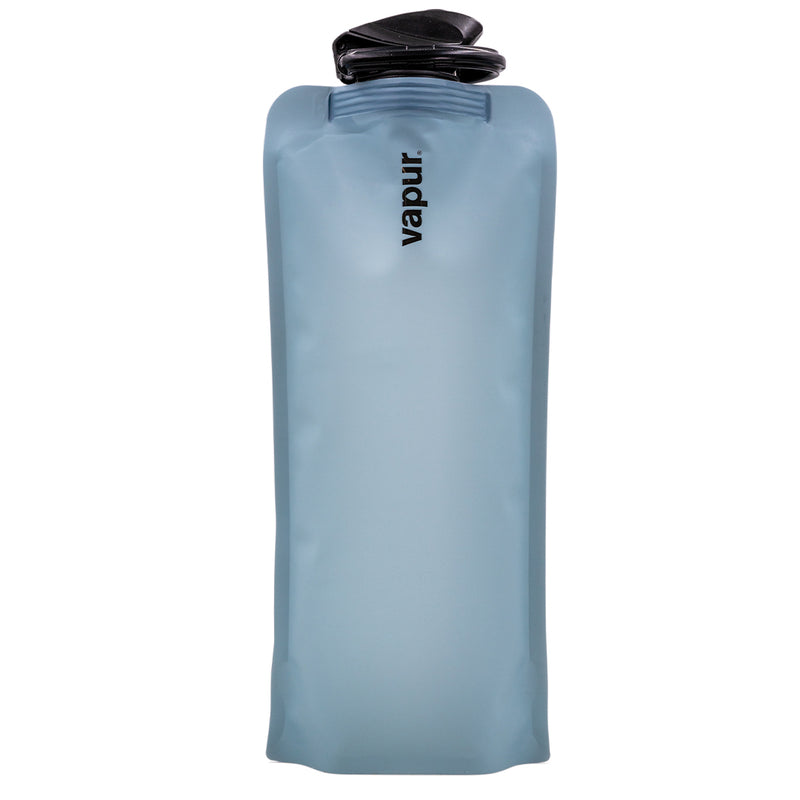 Load image into Gallery viewer, Vapur Wide Mouth 1.0L Folding Water Bottle (Various Colours) Blue Steel By Vapur

