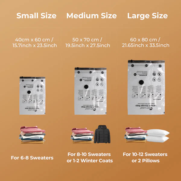 Load image into Gallery viewer, Flextail Vacuum storage Bags Pack of 4 (Various Sizes) By Flextail Gear
