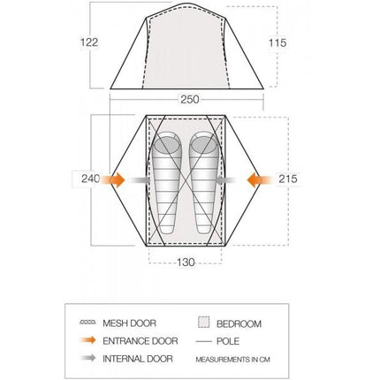 Vango Tryfan 200 2 Person Tent By Vango