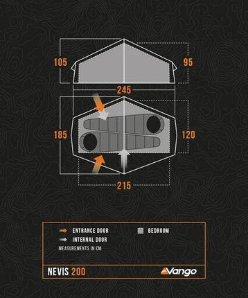 Vango Nevis 200 2 Man Tent By Vango