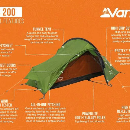 Vango Nevis 200 2 Man Tent By Vango