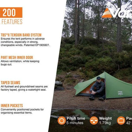 Vango Nevis 200 2 Man Tent By Vango