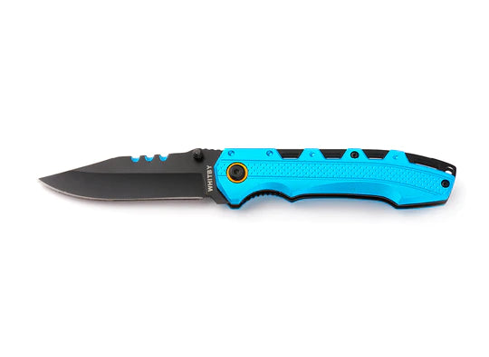 Load image into Gallery viewer, Whitby Liner Lock Knife - Blue Aluminium (3.25") By Whitby Knives and Gear
