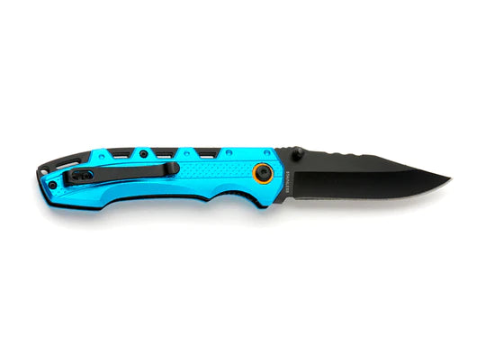 Load image into Gallery viewer, Whitby Liner Lock Knife - Blue Aluminium (3.25") By Whitby Knives and Gear
