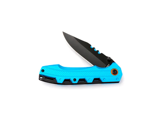Load image into Gallery viewer, Whitby Liner Lock Knife - Blue Aluminium (3.25") By Whitby Knives and Gear
