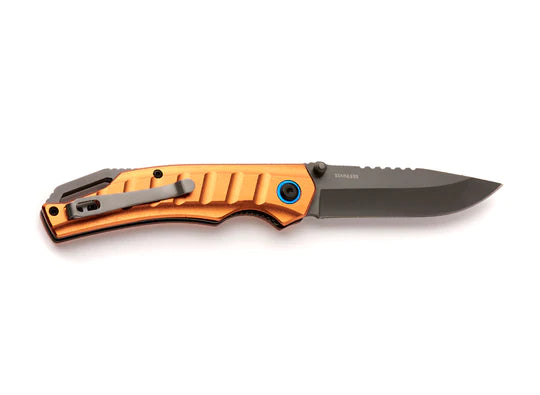 Load image into Gallery viewer, Whitby Liner Lock Knife - Bronze Aluminium (3.25") By Whitby Knives and Gear
