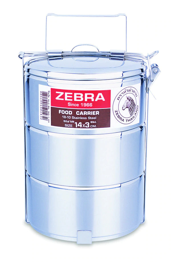 Zebra Tiffin / Food Carrier (Various Sizes) By Zebra Head