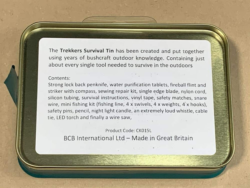 Load image into Gallery viewer, BCB TREKKER Survival Tin By BCB International

