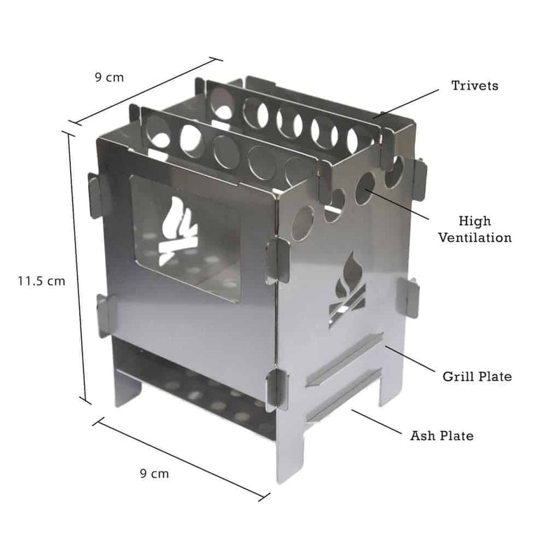 Load image into Gallery viewer, Bushbox Outdoor Pocket Stove By BushCraft Essentials
