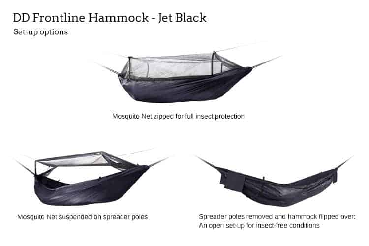 Load image into Gallery viewer, DD Frontline Hammock - Jet Black By DD Hammocks
